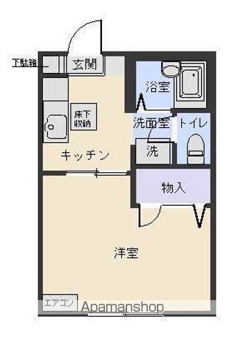 ライトステージC(1K/1階)の間取り写真