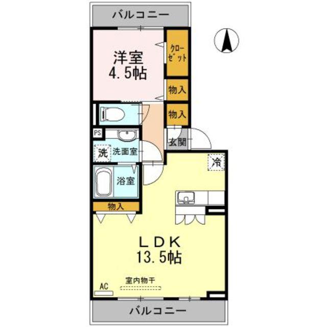 ルミエール(1LDK/2階)の間取り写真