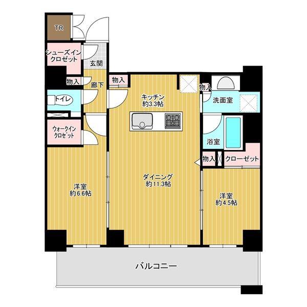 レーベン北大前 THE STILEA(2LDK/5階)の間取り写真