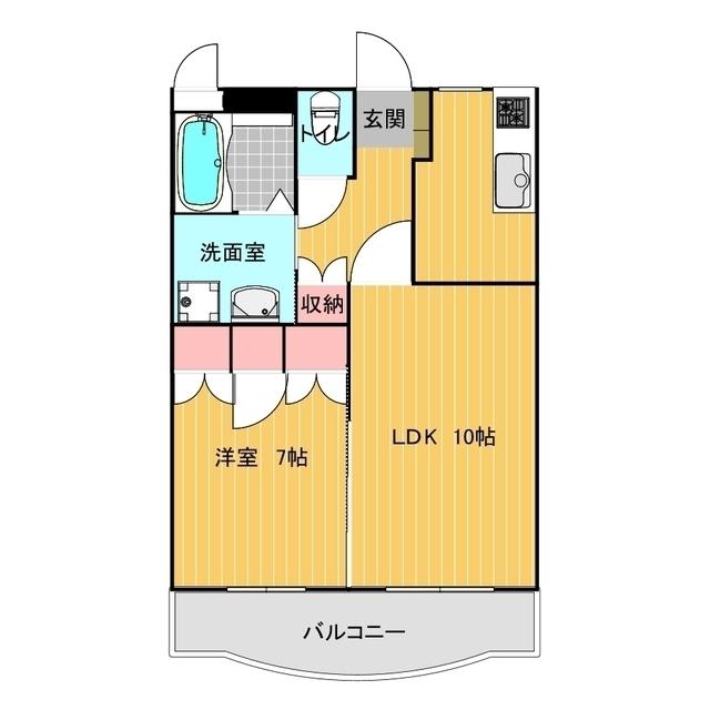 アステロード曙(1LDK/3階)の間取り写真
