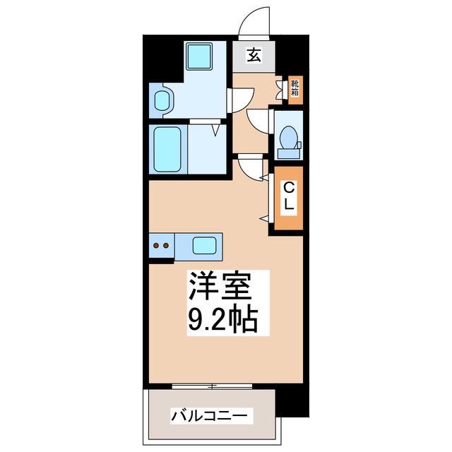 SQUARE三里木駅前(ワンルーム/4階)の間取り写真