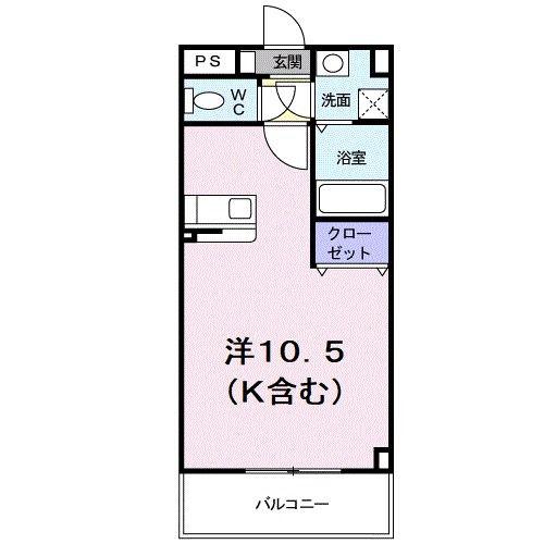 モンアルク西院(ワンルーム/1階)の間取り写真