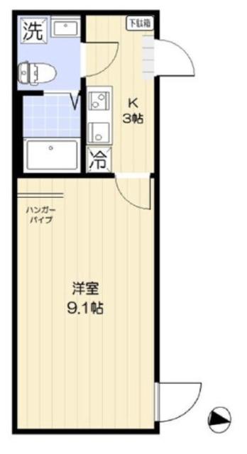 AVEN 京成小岩(1K/1階)の間取り写真