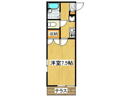 クレスト武蔵小杉(1K/1階)の間取り写真