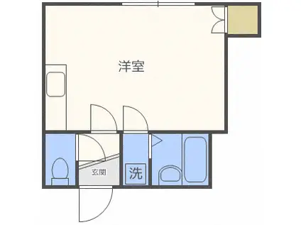 館ビル ハイムSOGA(ワンルーム/4階)の間取り写真