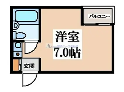 ソラーナ八戸ノ里(1K/1階)の間取り写真