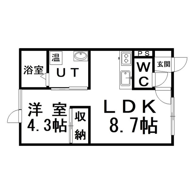 メゾンドシフラ(1LDK/1階)の間取り写真