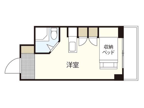 アルファービル(ワンルーム/5階)の間取り写真