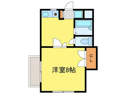 ソフィア(1DK/1階)の間取り写真