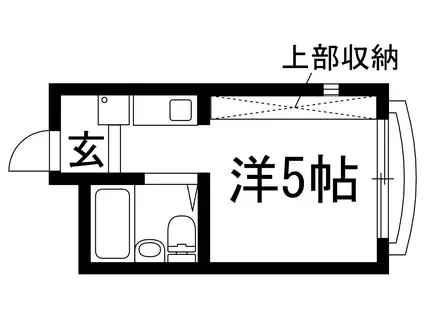 カーサブランコ(ワンルーム/2階)の間取り写真