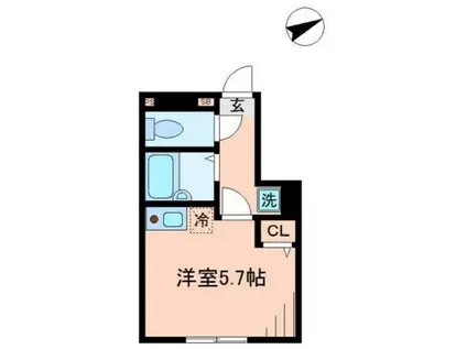 パティシオン駒込(ワンルーム/1階)の間取り写真