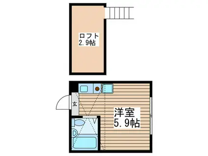 エルプレミア平井(ワンルーム/3階)の間取り写真