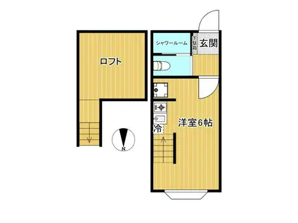 コノハナ荘(ワンルーム/1階)の間取り写真