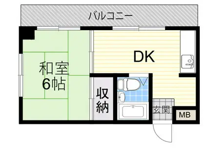 コーポ和秀(1DK/3階)の間取り写真