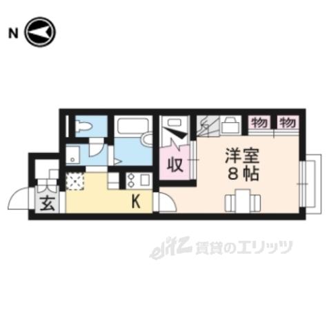レオパレススタジオM日野(1K/1階)の間取り写真