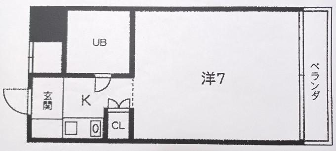 ホワイトパレス長崎(ワンルーム/3階)の間取り写真