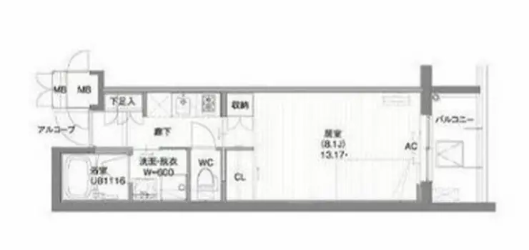 ガーデン東新宿 3階階 間取り