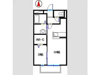 セリバテール荒川(1LDK/1階)の間取り写真