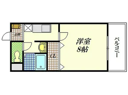 メゾン大須(1K/4階)の間取り写真