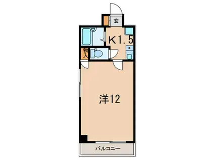 ハイツ天翔(1K/1階)の間取り写真