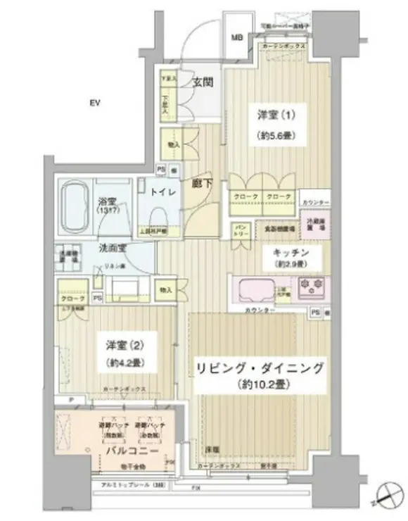 パークホームズ清澄白河 4階階 間取り