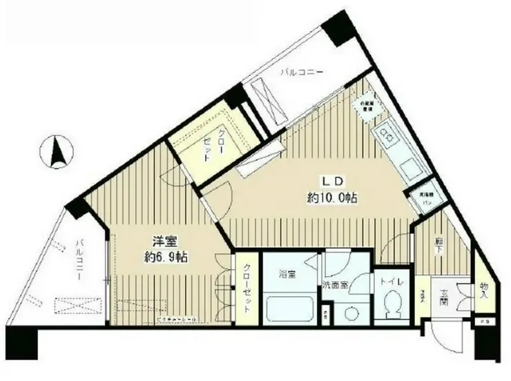 ボヌール麻布十番 4階階 間取り