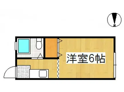 VENT VERT A棟(1K/1階)の間取り写真