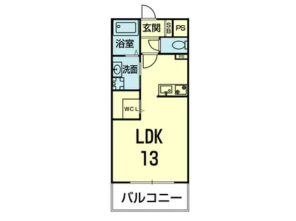 ライズ白山通(1K/8階)の間取り写真