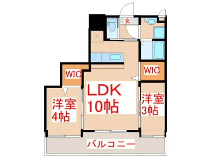 PENGUIN VILLAGE(2LDK/8階)の間取り写真