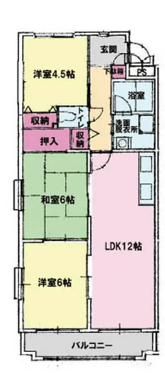 シャロム大和 5階階 間取り