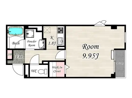 BON ECLAIR(1K/3階)の間取り写真