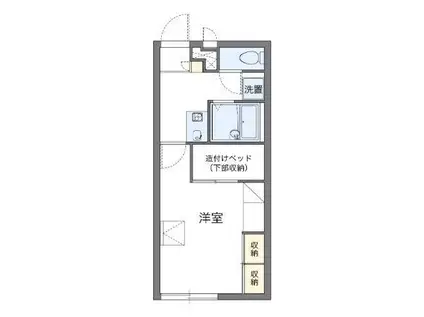 レオパレスMAPLEV(1K/2階)の間取り写真