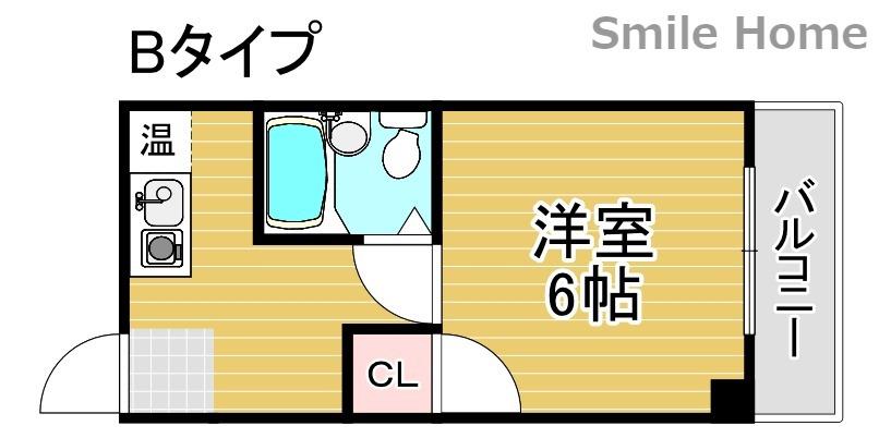 セラ天下茶屋(1K/3階)の間取り写真