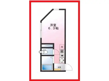 グランツ亀有(1K/3階)の間取り写真