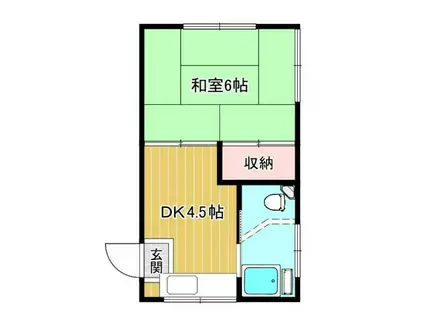 スピカオオノ(1DK/2階)の間取り写真