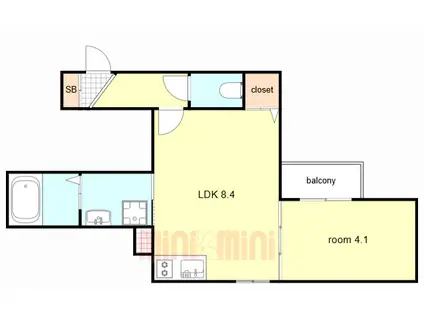 CASA ESPERANZA(1LDK/1階)の間取り写真