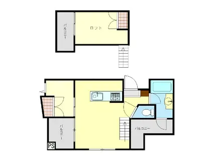 アバンセ天久(1LDK/5階)の間取り写真