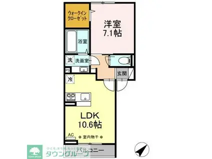 トリア テュラー(1LDK/3階)の間取り写真