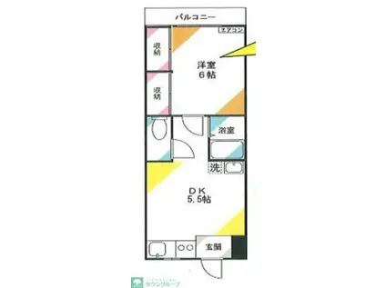 エムズコート土呂(1DK/2階)の間取り写真