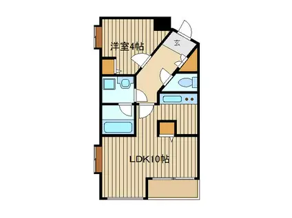 メゾンド・サントロペ(1LDK/3階)の間取り写真