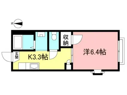 メゾン クレール(1K/1階)の間取り写真