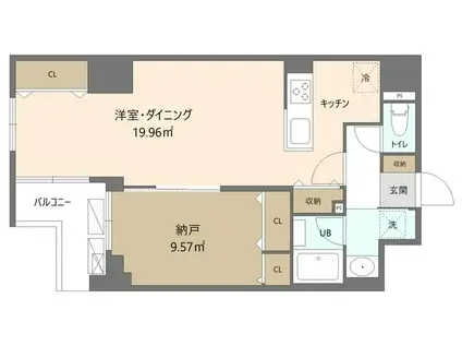 REFRAME5 早稲田(1LDK/2階)の間取り写真