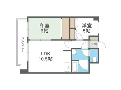 シャンボール大通第2(2LDK/7階)の間取り写真
