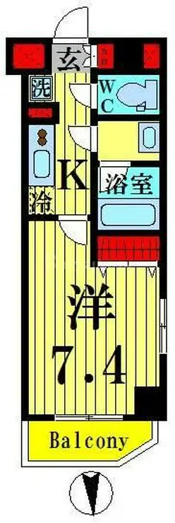 ユリカロゼ西新井 3階階 間取り