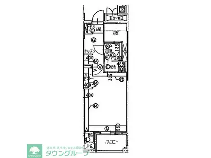 ジェノヴィア東川口(1K/2階)の間取り写真