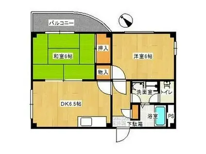 グランメゾン都島(2DK/6階)の間取り写真