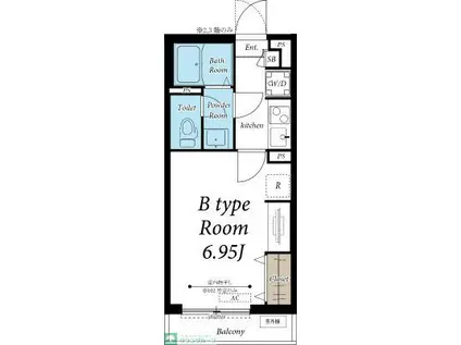 グレイス幕張II(1K/1階)の間取り写真