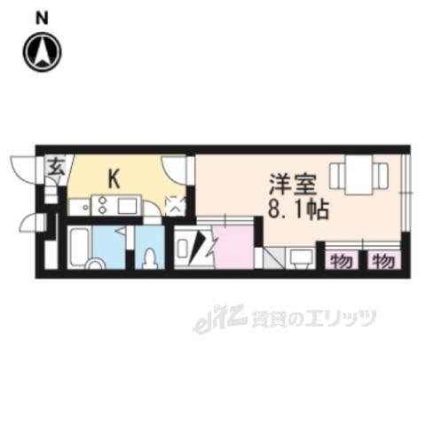 レオパレスNIKイースト(1K/1階)の間取り写真