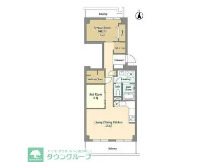 コンフォリア竹ノ塚イースト(3LDK/6階)の間取り写真