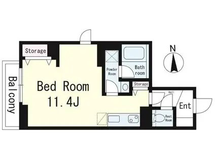 アルテ カーサ(ワンルーム/3階)の間取り写真